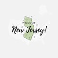 Welcome to New Jersey green sign Royalty Free Stock Photo