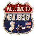 Welcome to New Jersey vintage rusty metal sign Royalty Free Stock Photo