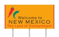 Welcome to New Mexico road sign