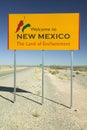 Welcome to New Mexico state sign, The Land of Enchantment Royalty Free Stock Photo