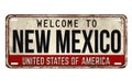 Welcome to New Mexico vintage rusty metal plate