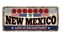 Welcome to New Mexico vintage rusty metal sign