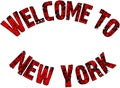 Welcome to New York Text Sign Royalty Free Stock Photo