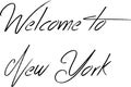 Welcome to New York Text Sign Royalty Free Stock Photo