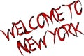 Welcome to New York Text Sign Royalty Free Stock Photo