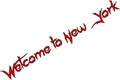 Welcome to New York Text Sign Royalty Free Stock Photo