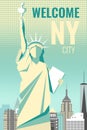 Welcome to New York poster retro design