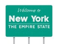 Welcome to New York road sign Royalty Free Stock Photo