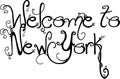 Welcome to New York Text Sign Royalty Free Stock Photo