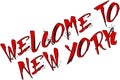 Welcome to New York Text Sign Royalty Free Stock Photo