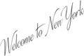Welcome to New York Text Sign Royalty Free Stock Photo