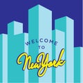Welcome to New York Vector Template Royalty Free Stock Photo