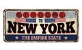 Welcome to New York vintage rusty metal sign Royalty Free Stock Photo