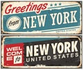 Welcome To New York Vintage Tin Sign