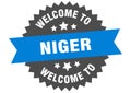 welcome to Niger. Welcome to Niger isolated sticker.