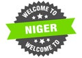welcome to Niger. Welcome to Niger isolated sticker.