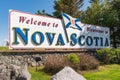 Welcome to Nova Scotia Sign Royalty Free Stock Photo