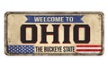 Welcome to Ohio vintage rusty metal sign Royalty Free Stock Photo