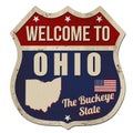 Welcome to Ohio vintage rusty metal sign Royalty Free Stock Photo