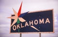 Welcome to Oklahoma Sign Royalty Free Stock Photo