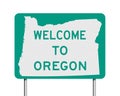 Welcome to Oregon road sign