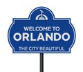 Welcome to Orlando road sign