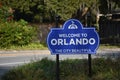 Welcome to Orlando sign in Florida