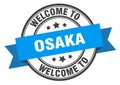 welcome to Osaka. Welcome to Osaka isolated stamp.