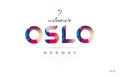 Welcome to oslo norway card and letter design typography icon