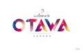 Welcome to ottawa canada card and letter design typography icon