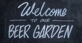 Welcome To Our Beer Garden Royalty Free Stock Photo