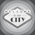 Welcome to our city vintage background poster