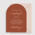 Welcome To Our Unplugged Ceremony. Wedding arch Sign. Welcome To Our Wedding. Royalty Free Stock Photo