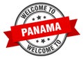 welcome to Panama. Welcome to Panama isolated stamp.