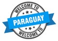 welcome to Paraguay. Welcome to Paraguay isolated stamp. Royalty Free Stock Photo