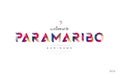 Welcome to paramaribo suriname card and letter design typography