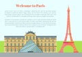 Welcome to Paris Promotional Banner with Sights