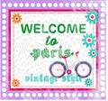 Welcome to paris vector graphics