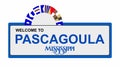 Welcome to Pascagoula Mississippi with best quality Royalty Free Stock Photo