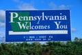 Welcome to Pennsylvania Sign Royalty Free Stock Photo