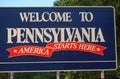 Welcome to Pennsylvania Sign Royalty Free Stock Photo