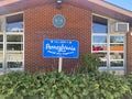 Welcome to Pennsylvania sign at Interstate highway visitor center