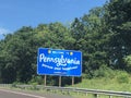Welcome to Pennsylvania sign in the US
