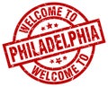 welcome to Philadelphia stamp Royalty Free Stock Photo