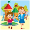 Welcome to the playground. Vector illustration Royalty Free Stock Photo