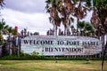 Welcome to port isabel texas sign Royalty Free Stock Photo