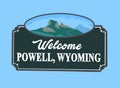 Welcome to Powell Wyoming United States Royalty Free Stock Photo