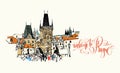 Welcome to Prague - travel card with Charles Bridge tower