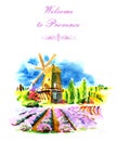 Welcome to Provance. Watercolor pictures