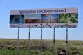 Welcome to Queensland traffic road sign